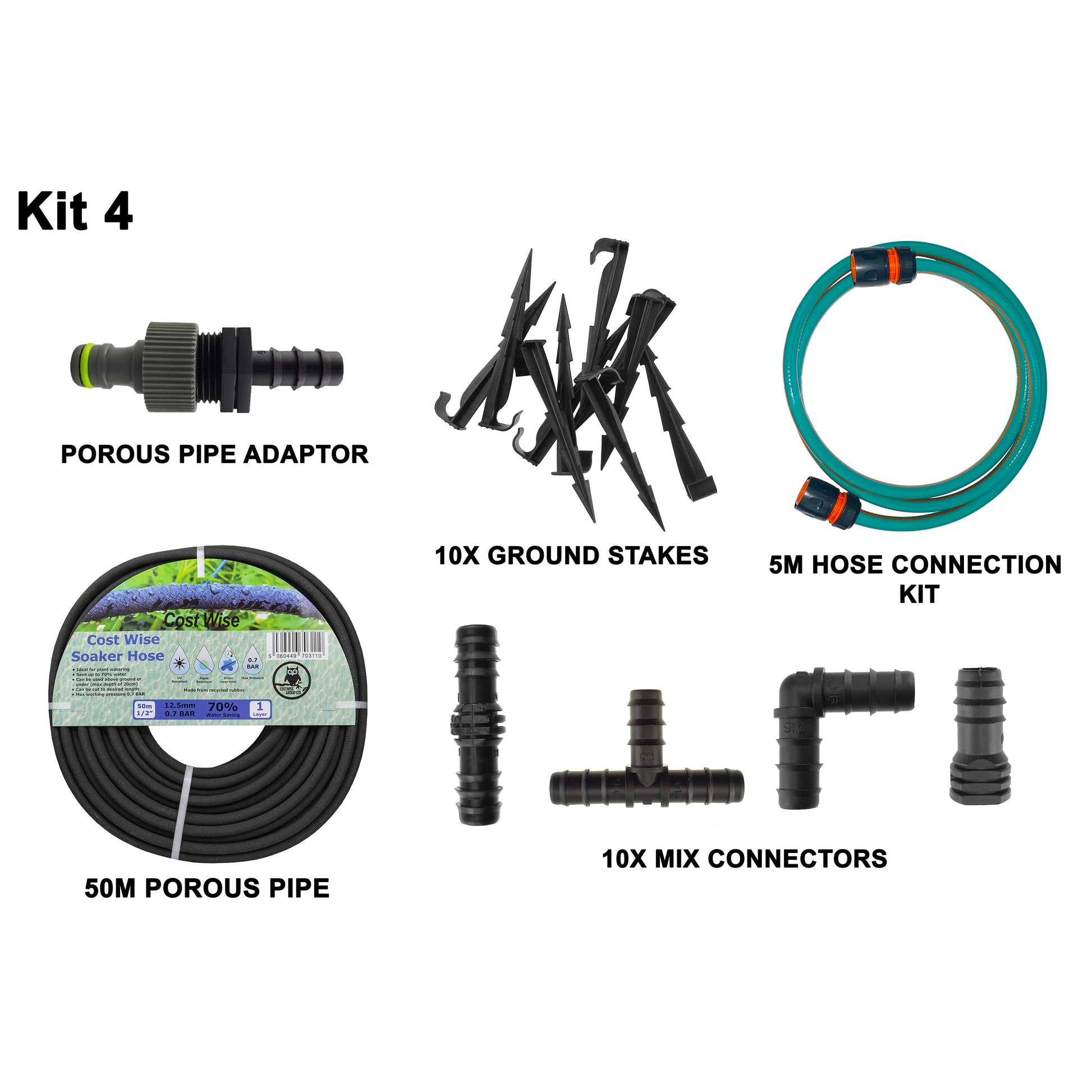 Porous Pipe Kit, POROUS-KIT4 - Best4Trade-Retail Garden watering