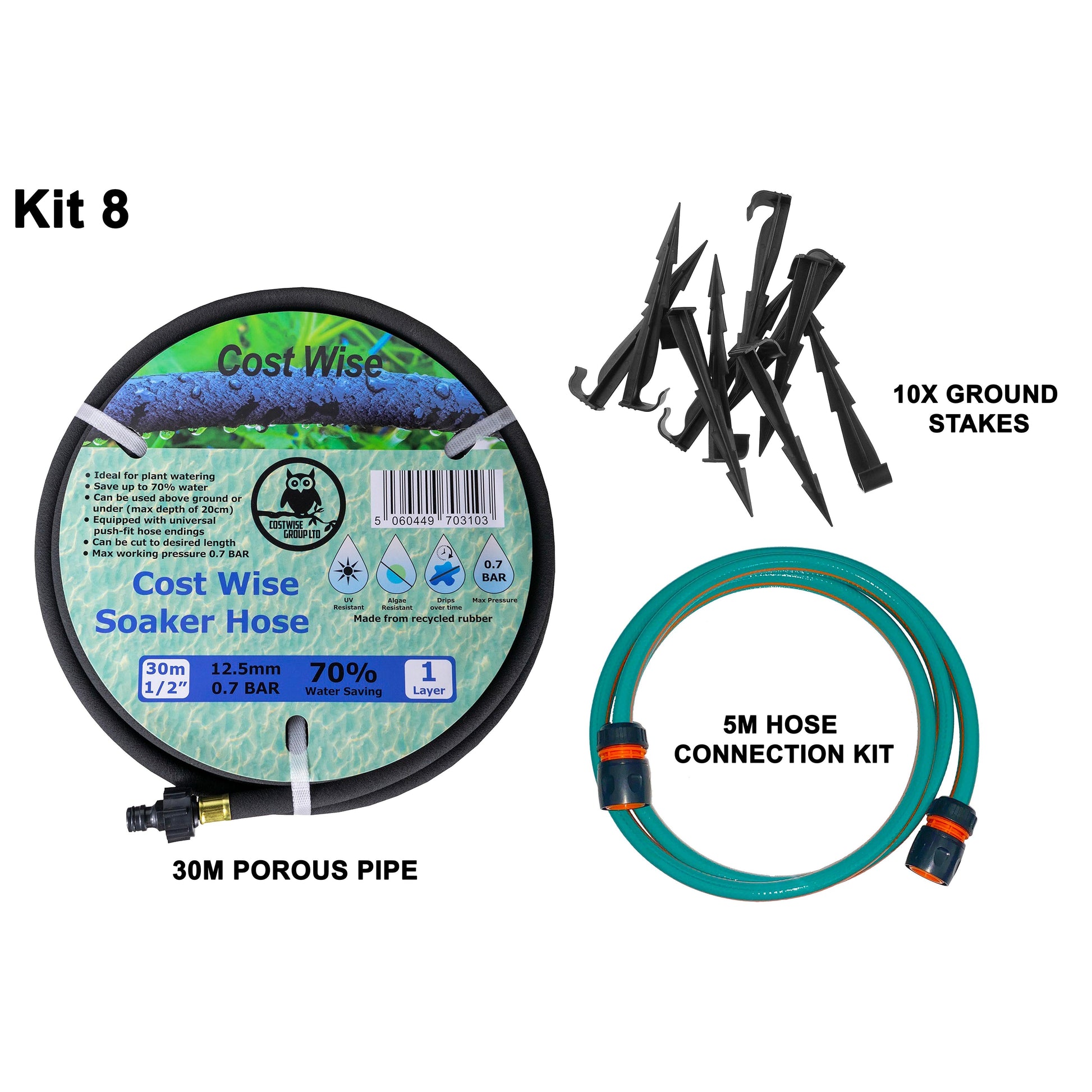 Porous Pipe Kit, POROUS-KIT8 - Best4Trade-Retail Garden watering