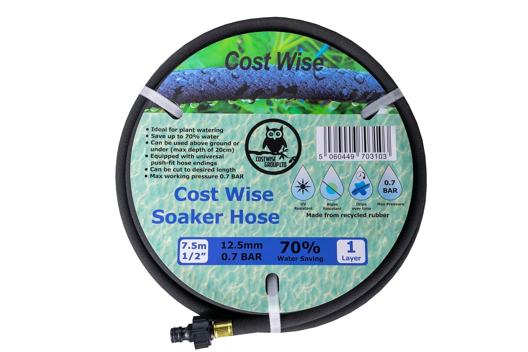 Porous Pipe with Connector Cost Wise 7.5m - Best4Trade-Retail Garden watering