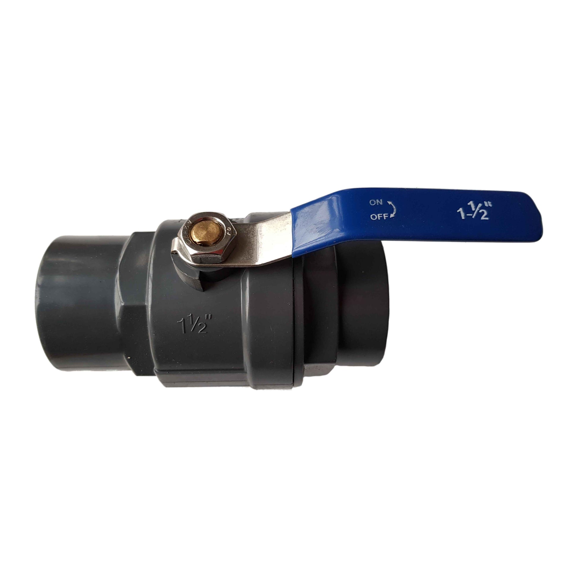 PP 1.5" BSPF Stopcock with Stainless Steel Ball Valve and Handle - Best4Trade-Retail Tech Hose & Fittings