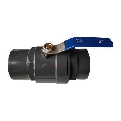 PP 2" BSPF Stopcock with Stainless Steel Ball Valve and Handle - Best4Trade-Retail Tech Hose & Fittings