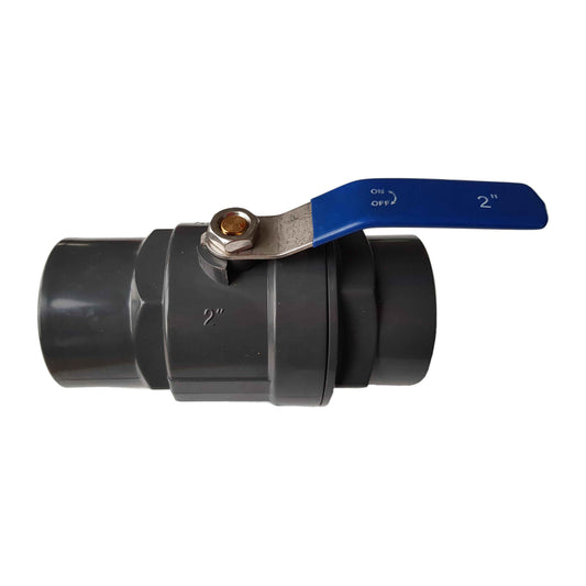 PP 2" BSPF Stopcock with Stainless Steel Ball Valve and Handle - Best4Trade-Retail Tech Hose & Fittings