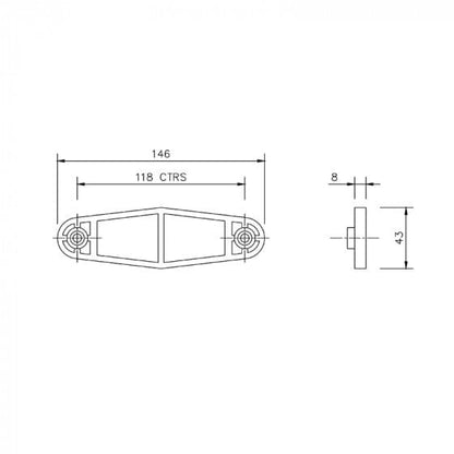Round Downpipe Spacer Bracket 8mm - Cast Iron Effect (Pack of 10) - Floplast Drainage