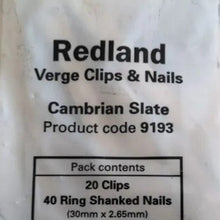 Load image into Gallery viewer, Cambrian Slate Verge Clips and Nails - Redland Roofing
