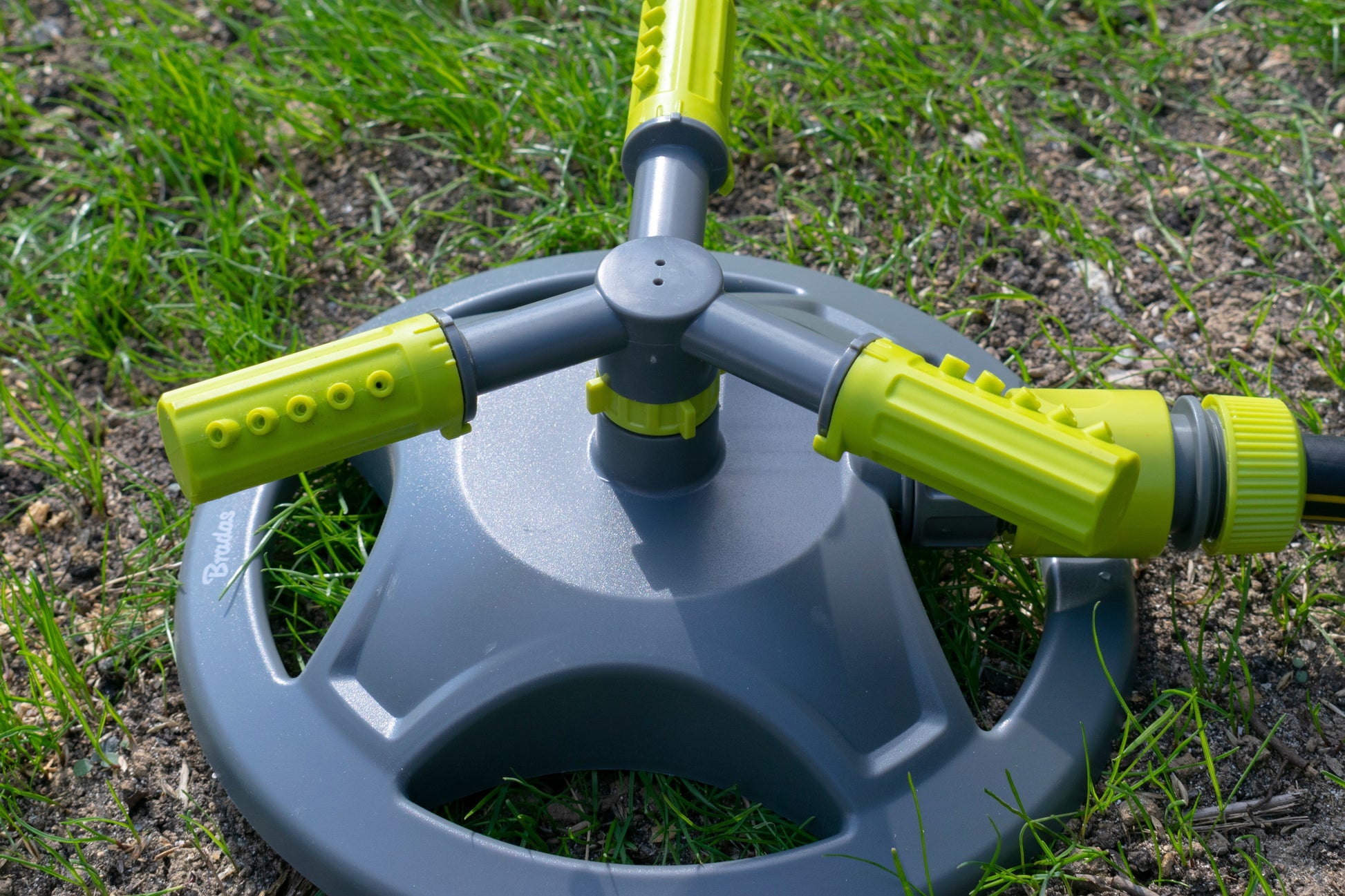 Bradas 3-Arm Rotating Sprinkler Lime Line - Best4Trade-Retail Garden watering