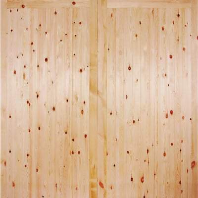 Redwood FL&B Pair Garage Doors - 1981mm x 2135mm - LPD Doors