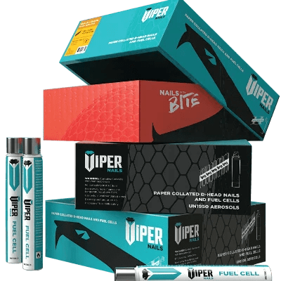 1st Fix Galvanised Smooth Shank Collated Nails With Fuel Cells - Viper Timber Nails