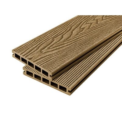 Cladco WPC Woodgrain Reversible Hollow Decking Board 150mm x 25mm x 2.4m - All Colours - Cladco