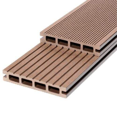 RynoTerrace Classic Grooved Reversible Composite Deck Board Sample - Ryno Outdoor & Garden