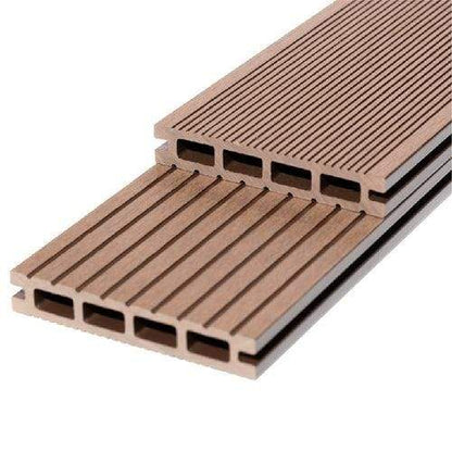 RynoTerrace Classic Grooved Reversible Composite Deck Board Sample - Ryno Outdoor & Garden