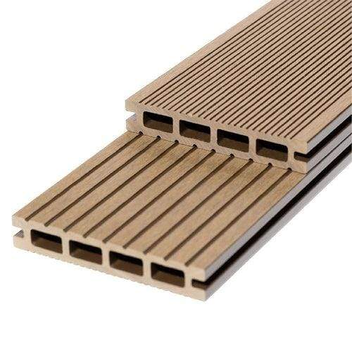RynoTerrace Classic Grooved Reversible Composite Deck Board Sample - Ryno Outdoor & Garden