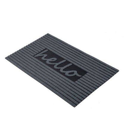 Eco-Friendly "Welcome/Hello" Door Mat - Grey