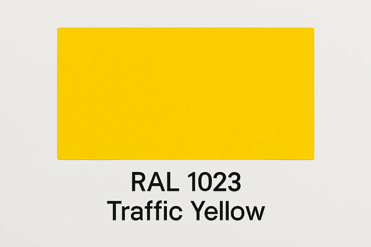 RAL 1023 Traffic Yellow - 400ml Aerosol Spray Paint Any Finish - Tameside Paints & Supplies Ltd Beige and Yellows