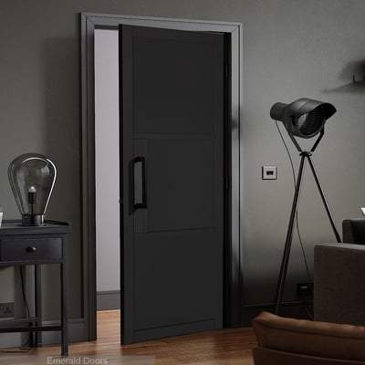 Tribeca Black Primed Panelled Interior Door - 1981mm x 686mm - LPD Doors