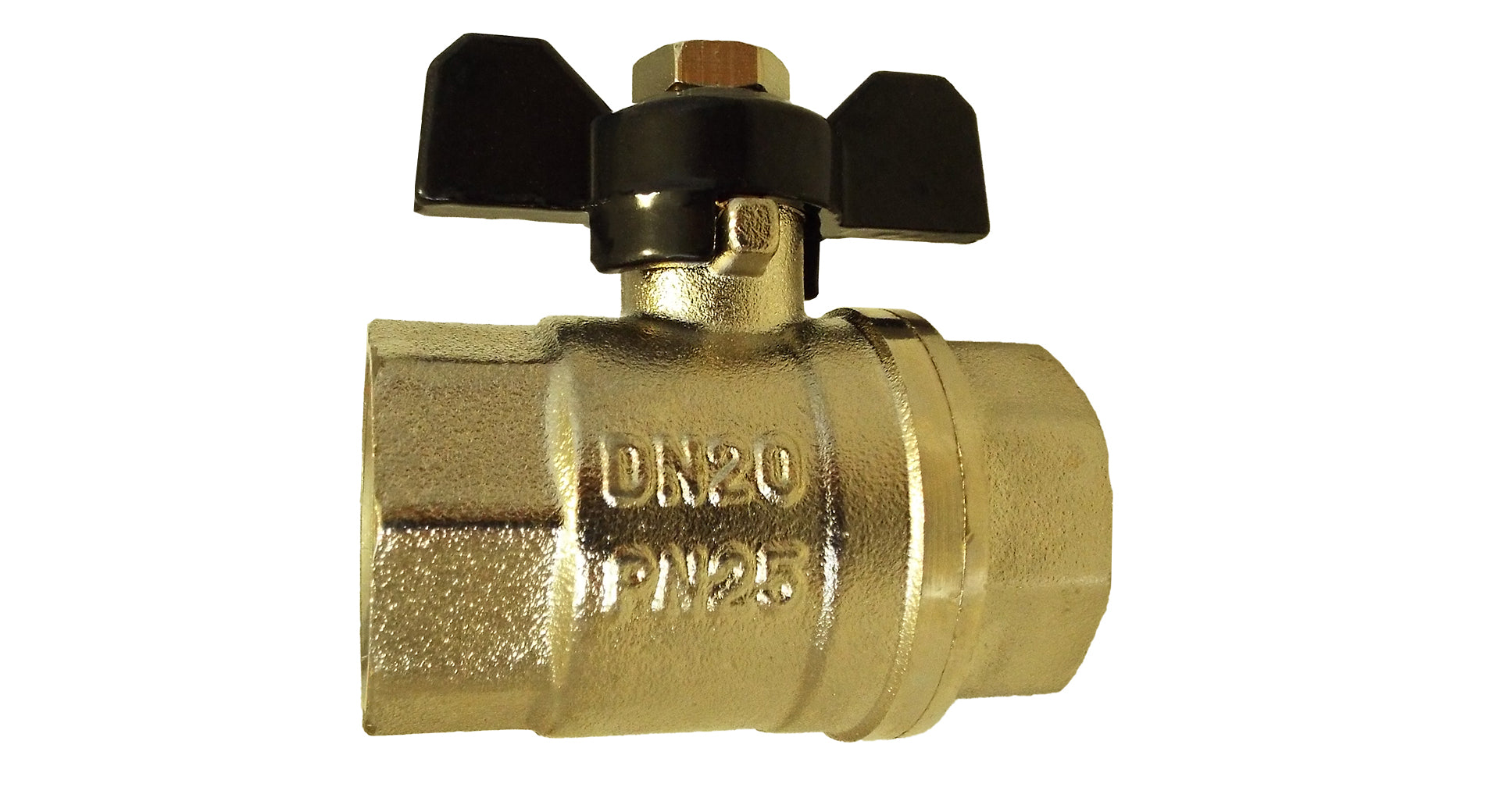 Brass Nickel-Plated Butterfly Valve 3/4" BSPF - Best4Trade-Retail Tech Hose & Fittings