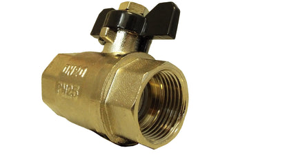 Brass Nickel-Plated Butterfly Valve 3/4" BSPF - Best4Trade-Retail Tech Hose & Fittings