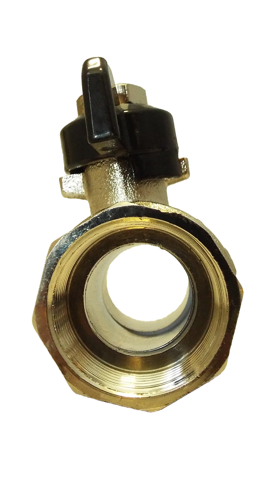 Brass Nickel-Plated Butterfly Valve 1" BSPM-F - Best4Trade-Retail Tech Hose & Fittings