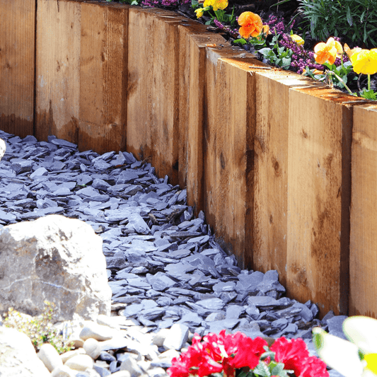 Welsh Blue Plum Crushed Slate Chippings 40mm - Dandy's Topsoil & Landscape Supplies Gravel, Slate & Aggregates