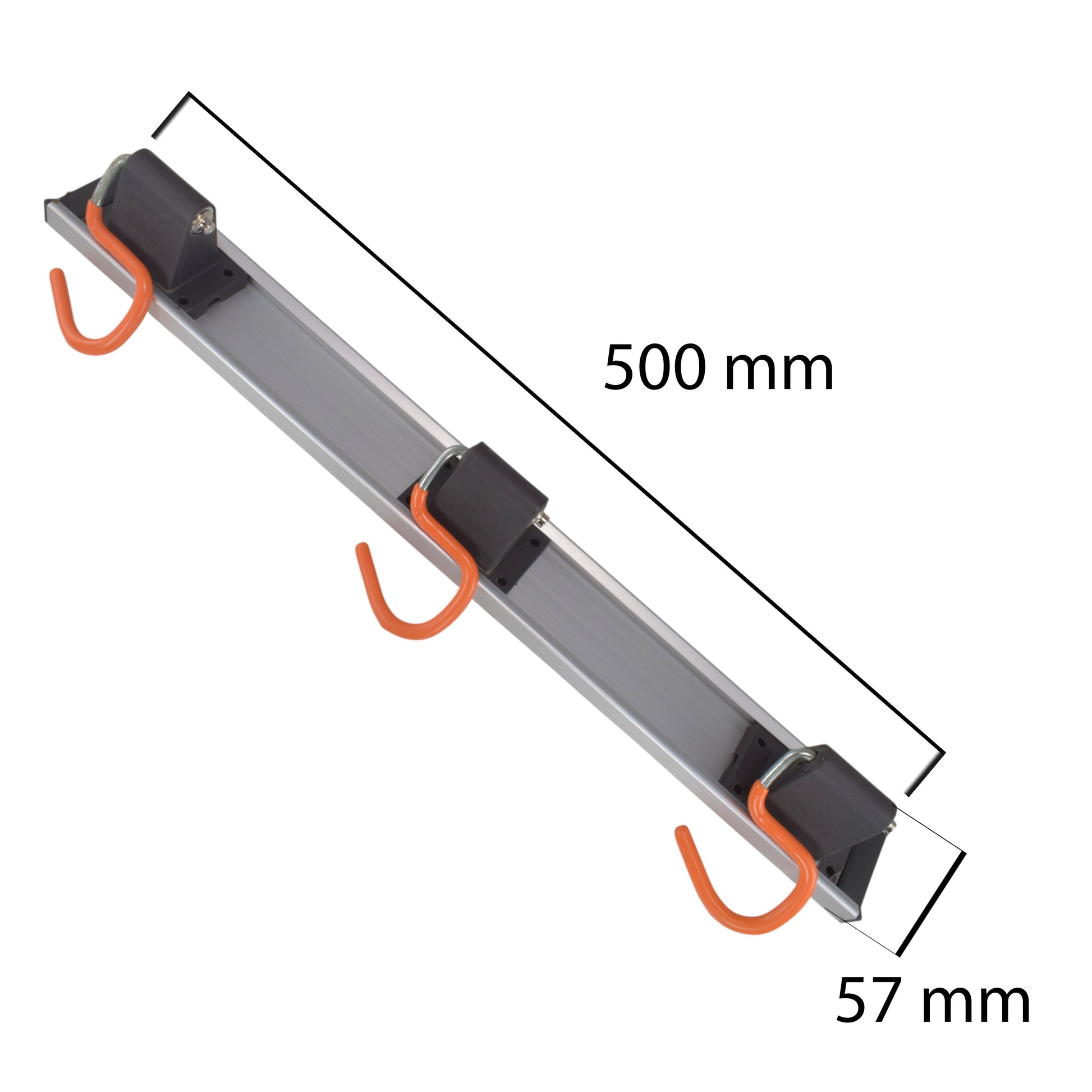 Wall Mount Tool Rack Rail with 3 x S Hanging Hooks - Best4Trade-Retail Garden tools & Accesories
