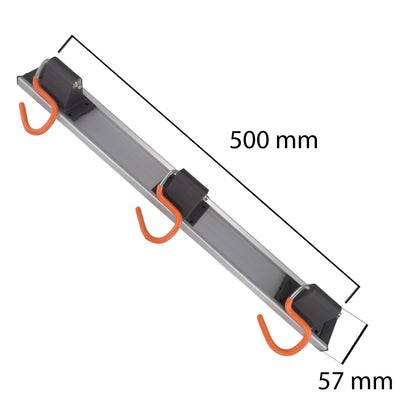 Wall Mount Tool Rack Rail with 3 x S Hanging Hooks - Best4Trade-Retail Garden tools & Accesories