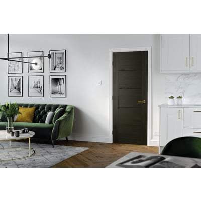 Smoked Oak Vancouver 5 Panel Pre-Finished Internal Door - 1981mm x 686mm - LPD Doors