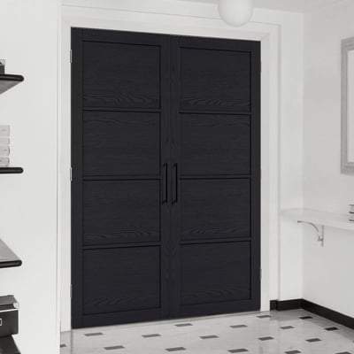 Panel Led Internal Doors Soho Dark Charcoal Panelled Pre-Finished Internal Door - 1981mm x 686m ...