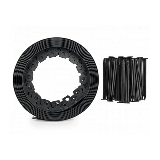 Lawn Border Set, Easy Border 40mm Black 10m With Pegs - Best4Trade-Retail Garden tools & Accesories