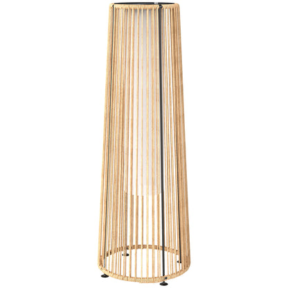 Outsunny Patio Garden Solar Powered Lights Woven Resin Wicker Lantern Auto On/Off