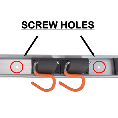 Wall Mount Tool Rack Rail with 3 x S Hanging Hooks - Best4Trade-Retail Garden tools & Accesories