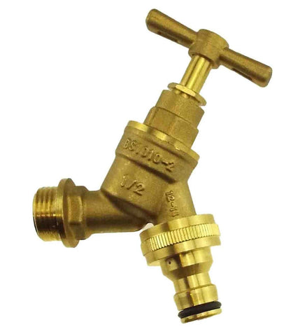 Garden Bib Brass 3/4" BSPM Inlet + Snap-On Male - Best4Trade-Retail Garden watering