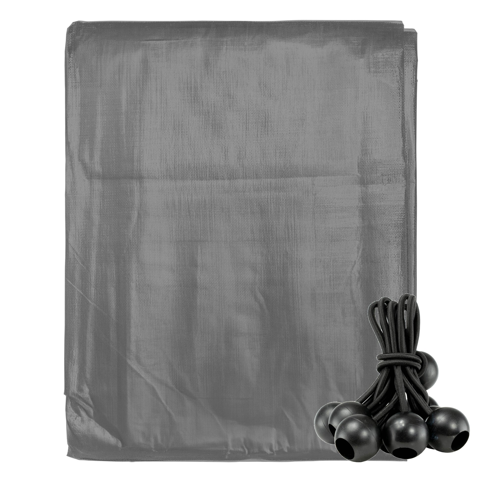 Grey L-Grade Tarpaulin with Bungee Balls (Black) - Best4Trade-Retail Tarpaulins
