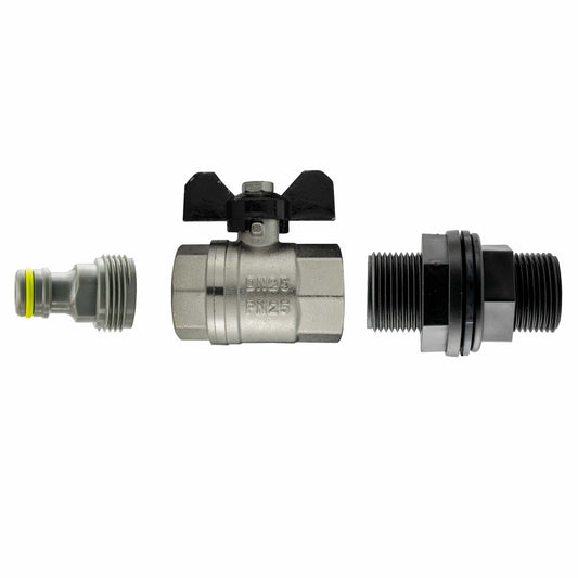 Water Butt Kit 1/2” BSP with Metal BSPF Bib Valve and Male Quick Connect Outlet - Best4Trade-Retail Garden watering