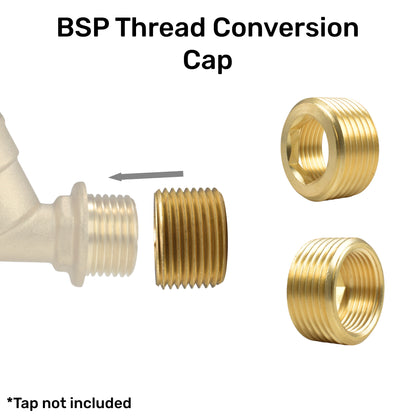 Thread Conversion Cap 3/4" BSPM - 1/2" BSPF, Brass - Best4Trade-Retail Garden watering