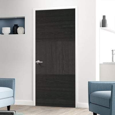 Tres Charcoal Black Pre-Finished Interior Door - 1981mm x 762mm - LPD Doors
