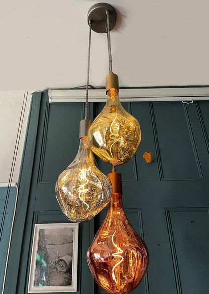 Triple Cluster Pendant Light | Customisable Kitchen Island & Stairwell Lighting UK