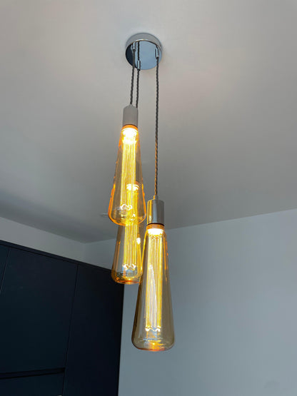 Triple 'Kinna' Cluster Pendant Light | Kitchen Island, Stairwell & Dining Lighting UK
