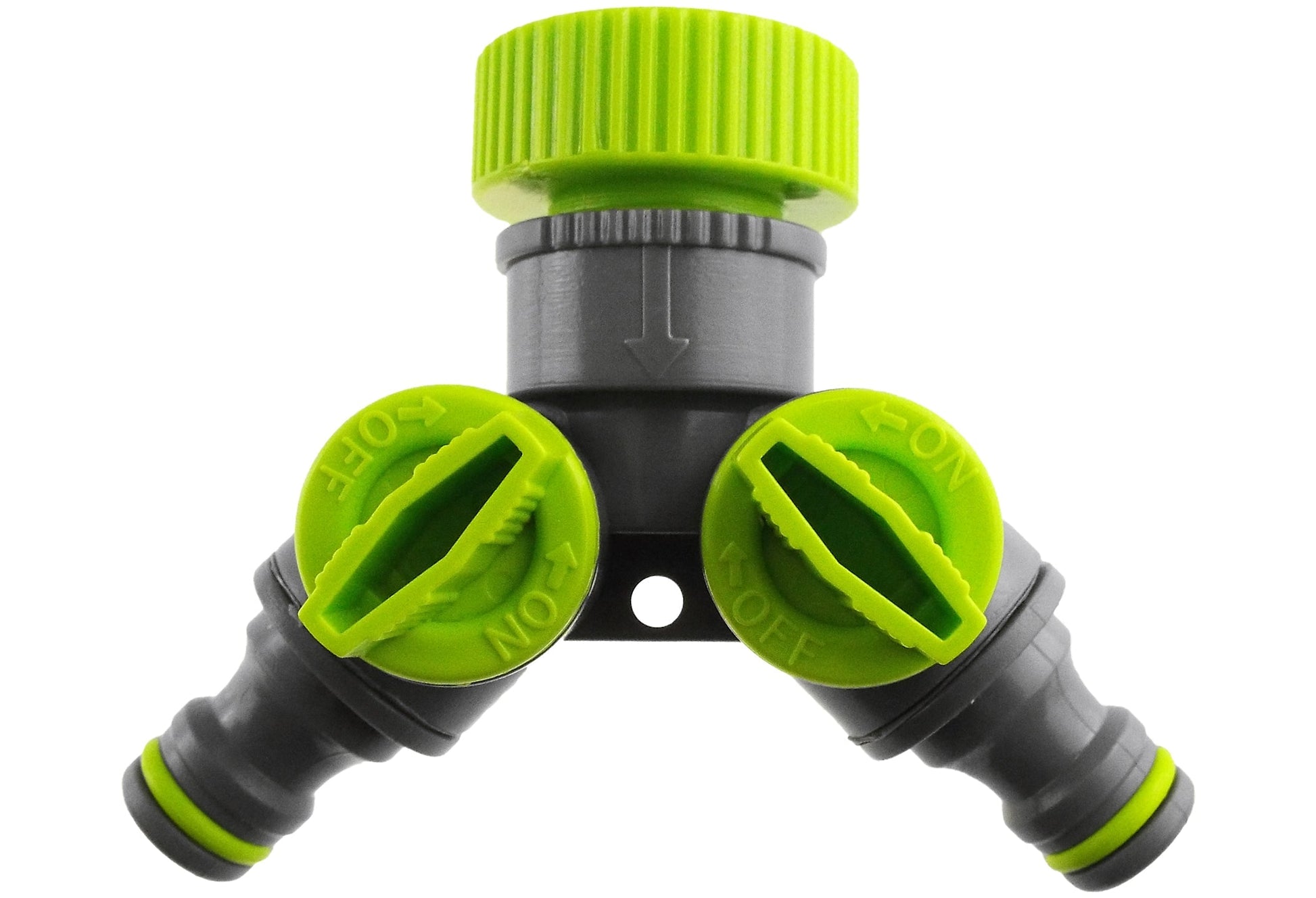 Double Tap Connector with Valves Lime - Best4Trade-Retail Garden watering