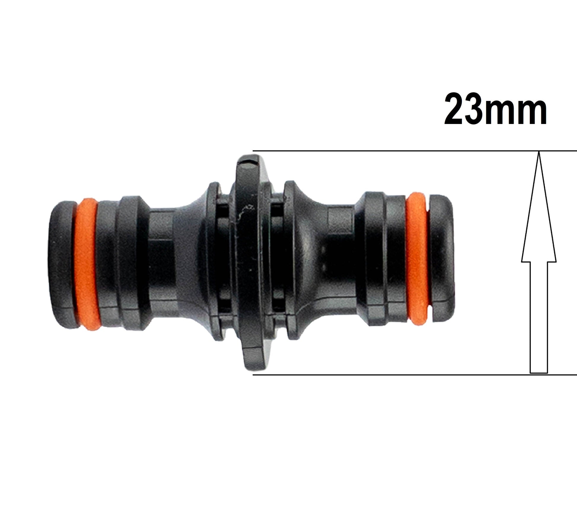 Two Way Connector Male 23mm Black - Best4Trade-Retail Garden watering