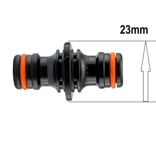 Two Way Connector Male 23mm Black - Best4Trade-Retail Garden watering