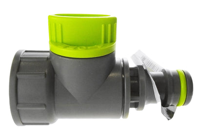 Tap Adapter with Valve ¾” BSPF – Snap-On Connector, Lime - Best4Trade-Retail Garden watering