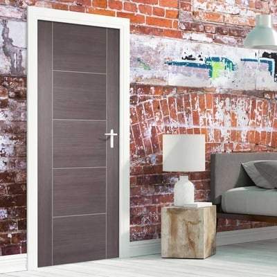 Vancouver Medium Grey Laminated 5 Panel Interior Door - 1981mm x 838mm - LPD Doors