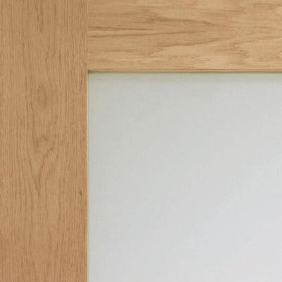 XL Joinery Pattern 10 Pre-Finished Internal Oak Door with Obscure Glass 1981 x 686 x 35mm - XL Joinery
