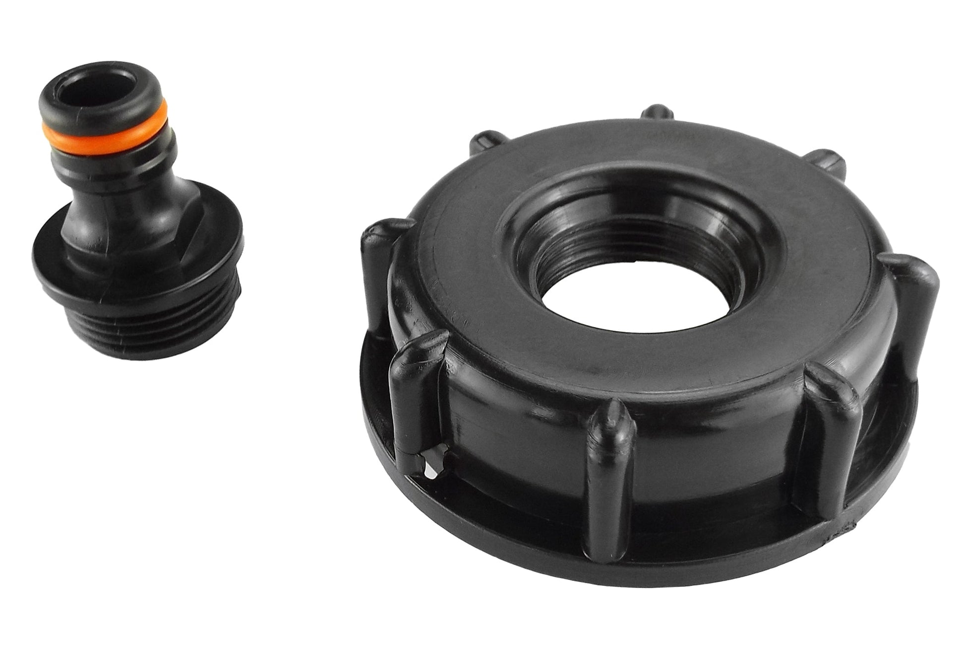 IBC 2” S60X6 Cap with Male Quick Connector Black - Best4Trade-Retail