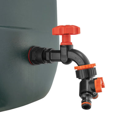 Water Butts Kit 3/4" PP Black Tap and Tap Splitter - Best4Trade-Retail Tech Hose & Fittings