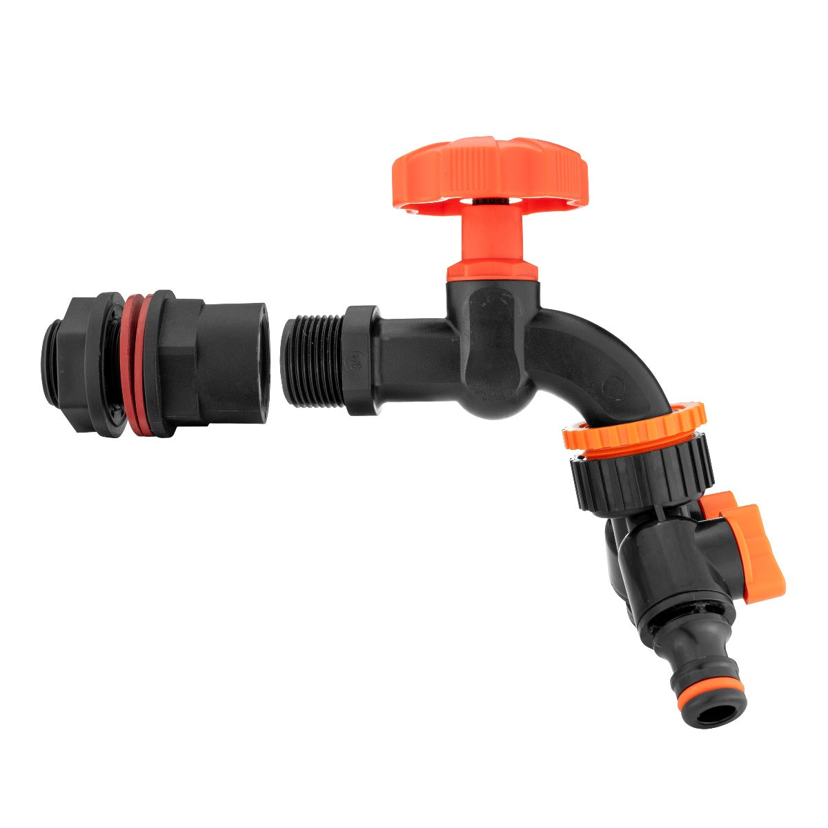 Water Butts Kit 3/4" PP Black Tap and Tap Splitter - Best4Trade-Retail Tech Hose & Fittings