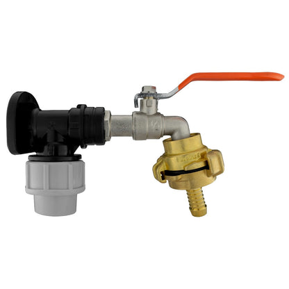 Wall Flange Kit 20mm MDPE - Lever Tap 1/2", Geka Barb 1/2" - Best4Trade-Retail Tech Hose & Fittings