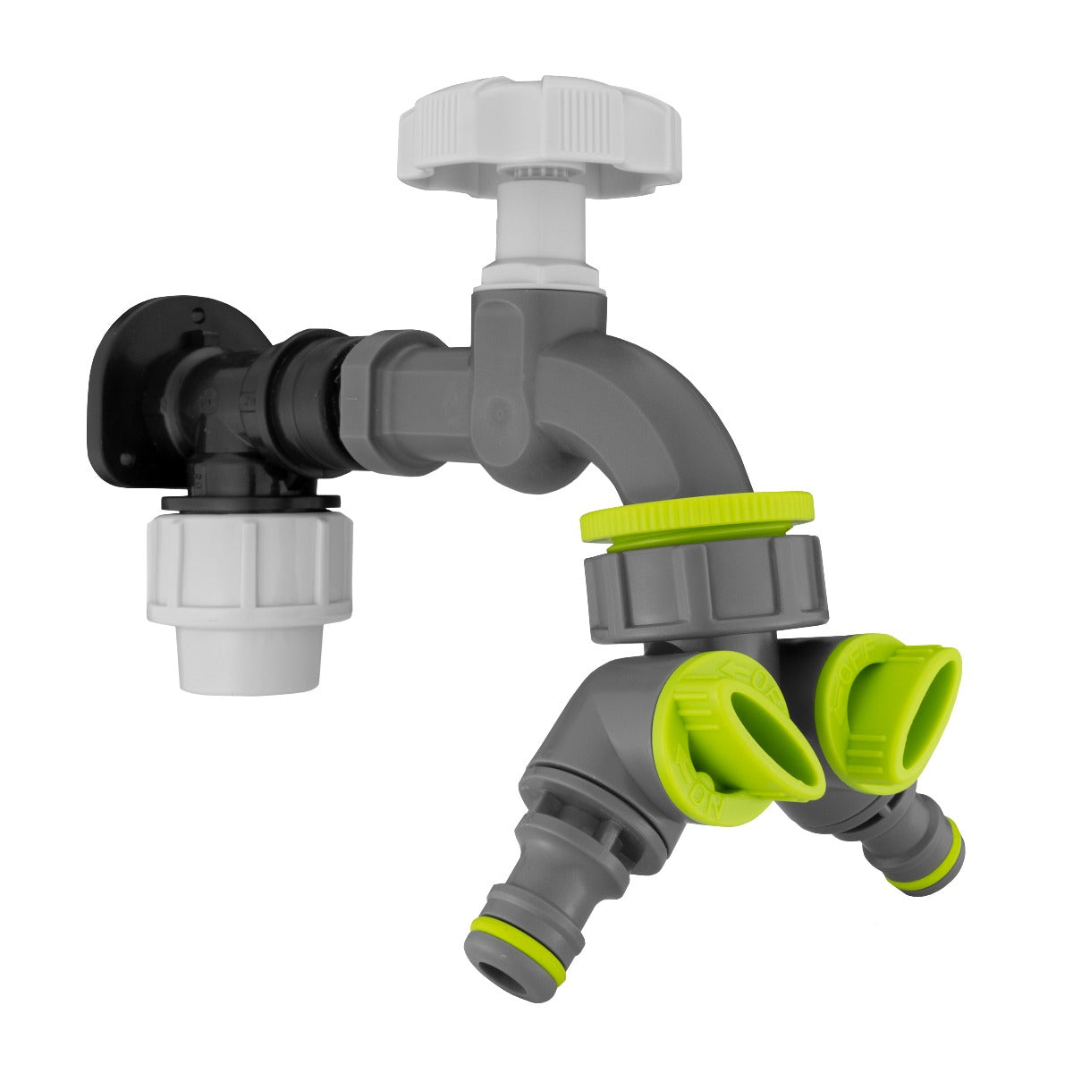 Wall Flange Kit 20mm MDPE - PP Bib Tap with Tap Splitter - Best4Trade-Retail Tech Hose & Fittings