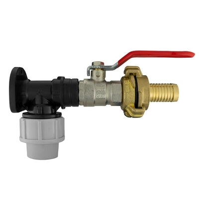 Wall Flange Kit 20mm MDPE - Lever Valve & Geka 3/4" - Best4Trade-Retail Tech Hose & Fittings