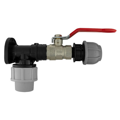 Wall Flange Kit 20mm MDPE - Lever Valve & 20mm MDPE Outlet - Best4Trade-Retail Tech Hose & Fittings