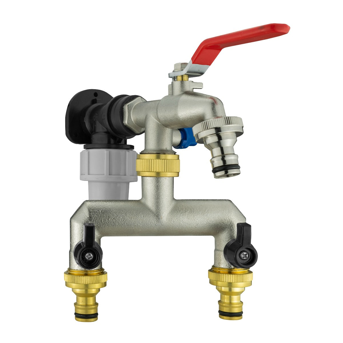Wall Flange Kit 20mm MDPE - Double Tap with Triple Outlet - Best4Trade-Retail Tech Hose & Fittings